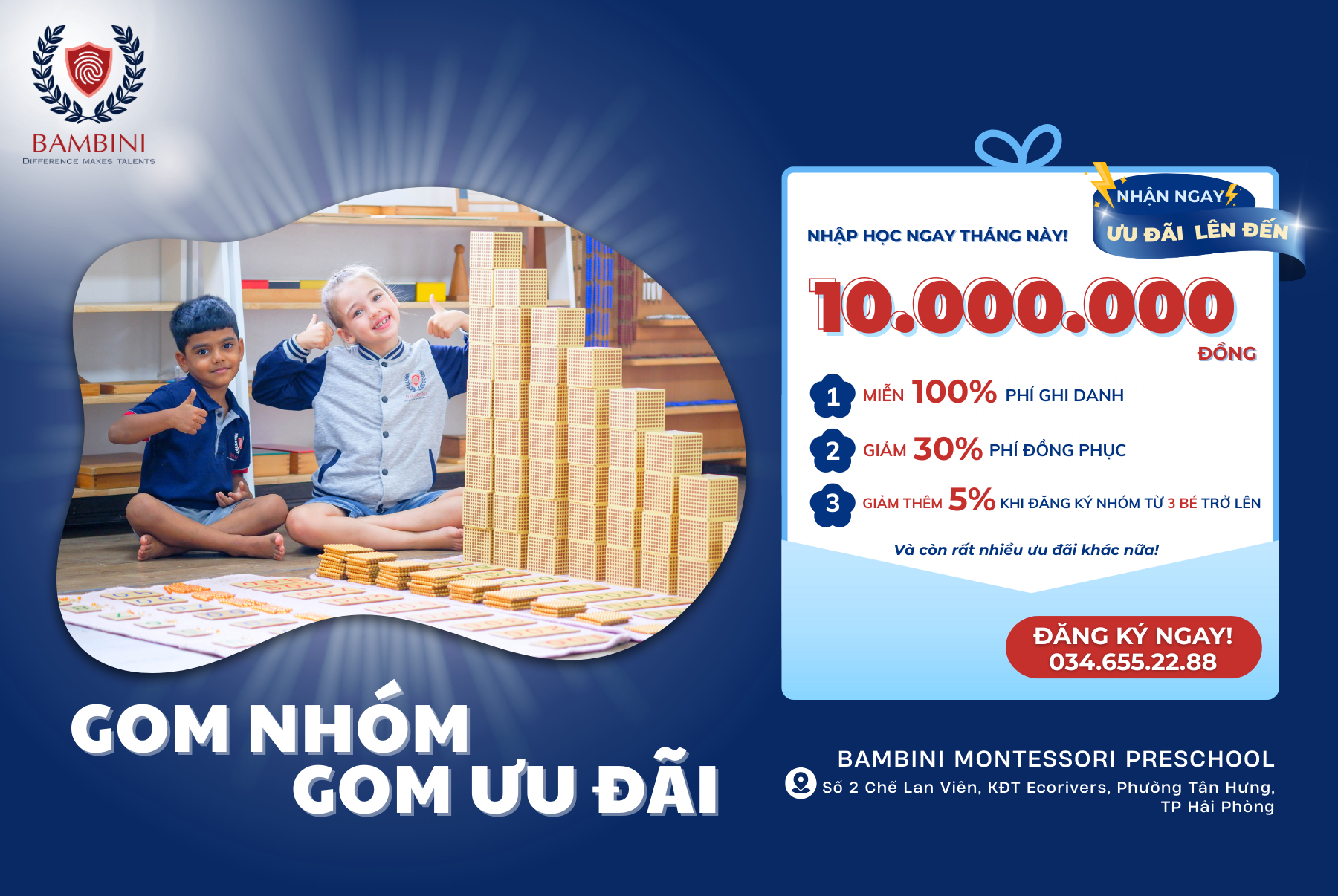 GOM NHÓM GOM ƯU ĐÃI HỌC BỔNG LÊN ĐẾN 10 TRIỆU ĐỒNG NGAY TRONG THÁNG