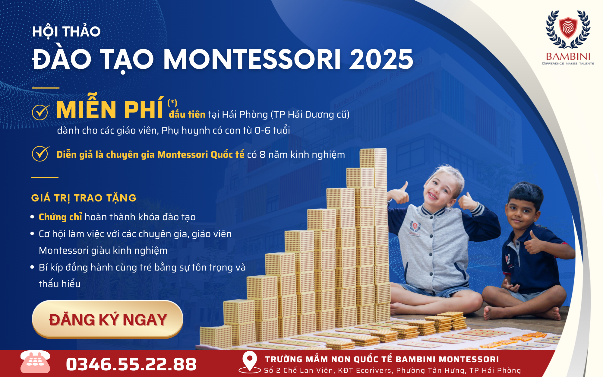 SỰ KIỆN MONTESSORI CỘNG ĐỒNG MIỄN PHÍ ĐẦU TIÊN TẠI HẢI PHÒNG