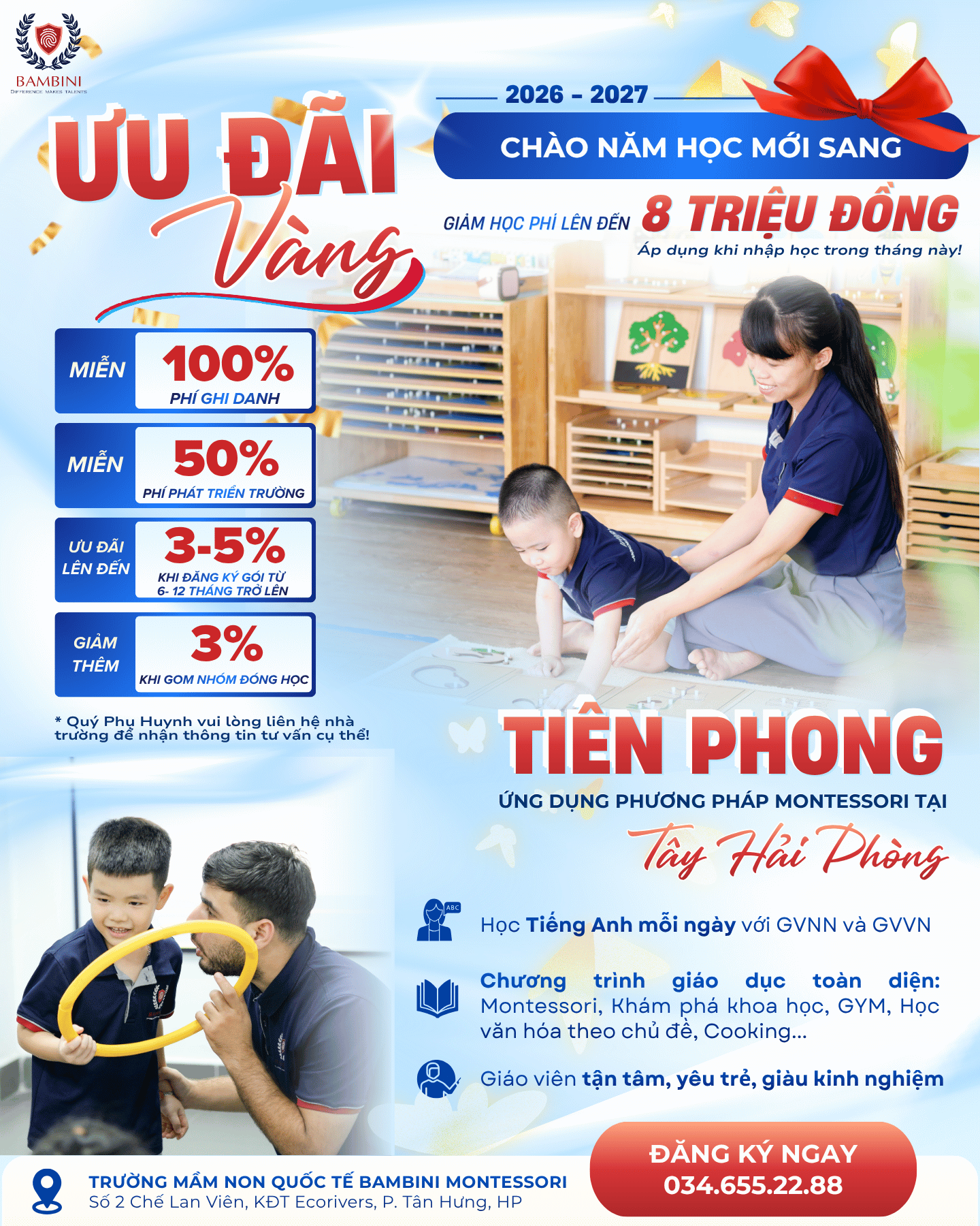 ƯU ĐÃI VÀNG CHÀO MỪNG NĂM HỌC MỚI 2026-2027