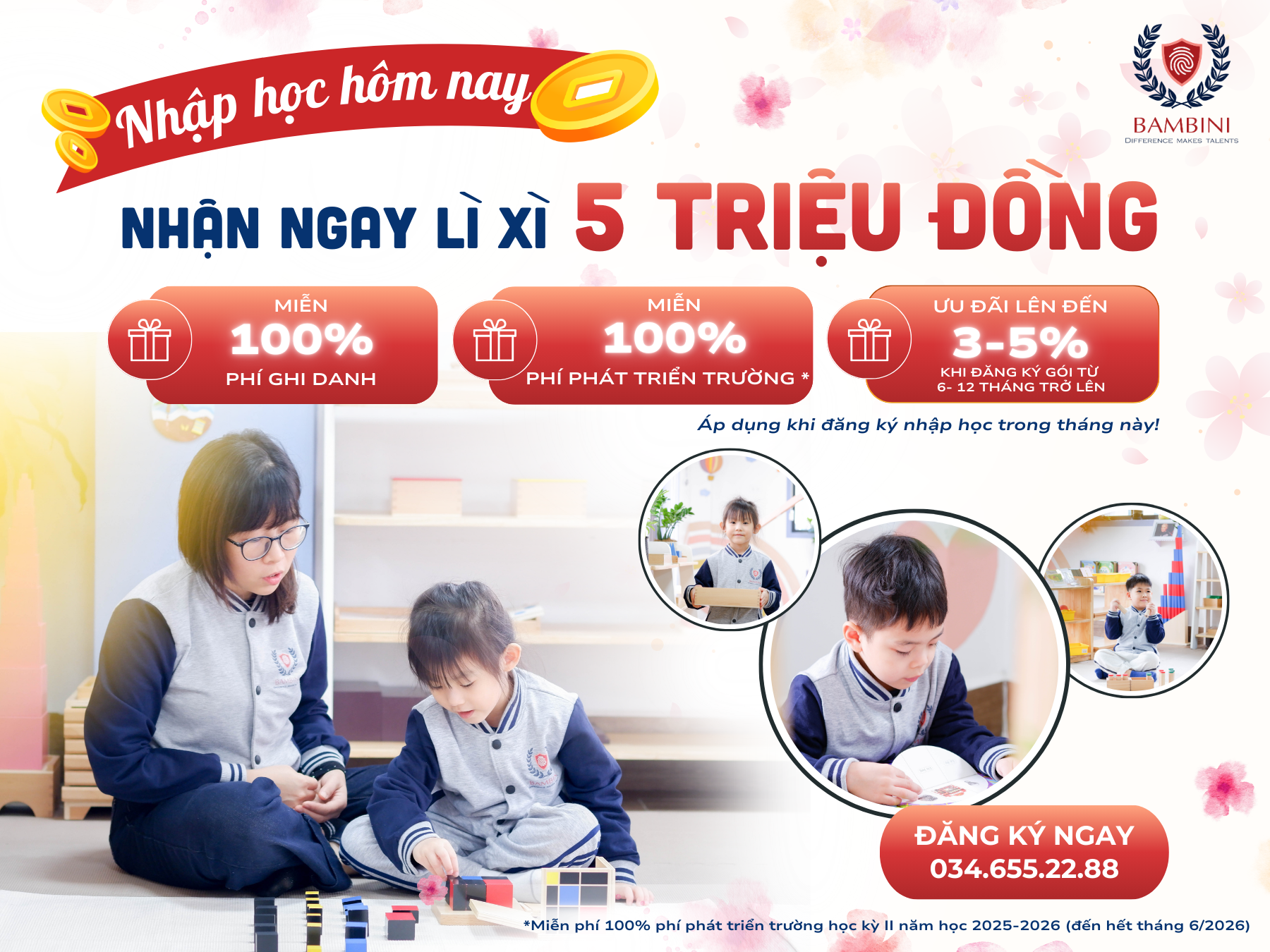 NHẬP HỌC NGAY NHẬN LÌ XÌ 5 TRIỆU ĐỒNG LIỀN TAY